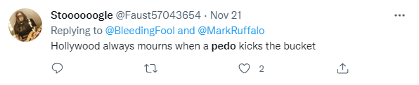 Fans Disgusted as Mark Ruffalo Praises and Defends Convicted Paedophile Joseph Rosenbaum